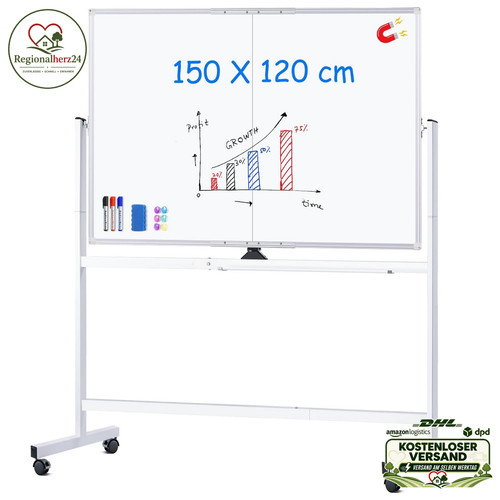 Whiteboard mit ständer 150 - mit, x