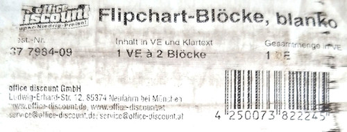 Flipchart papier blanko x - flipchart-papier, 67,5