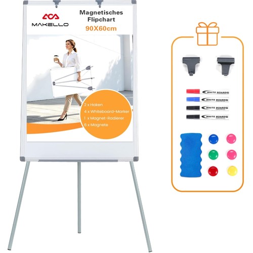 Flipchart whiteboard 90x60cm - whiteboard,