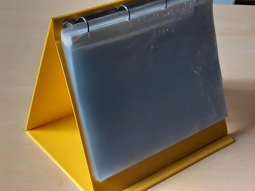 Tisch flipchart quer gelb - a4,